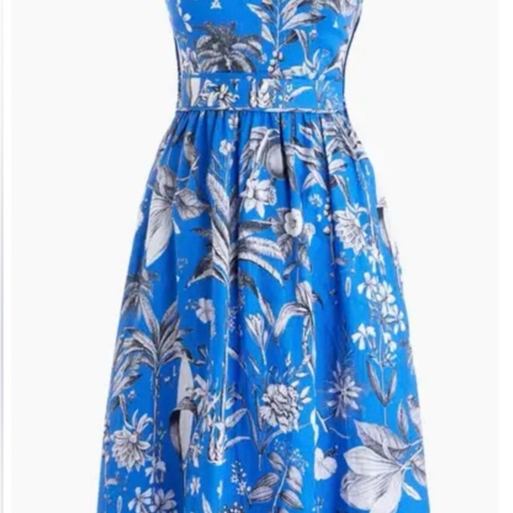 J. Crew linen tropical floral dress